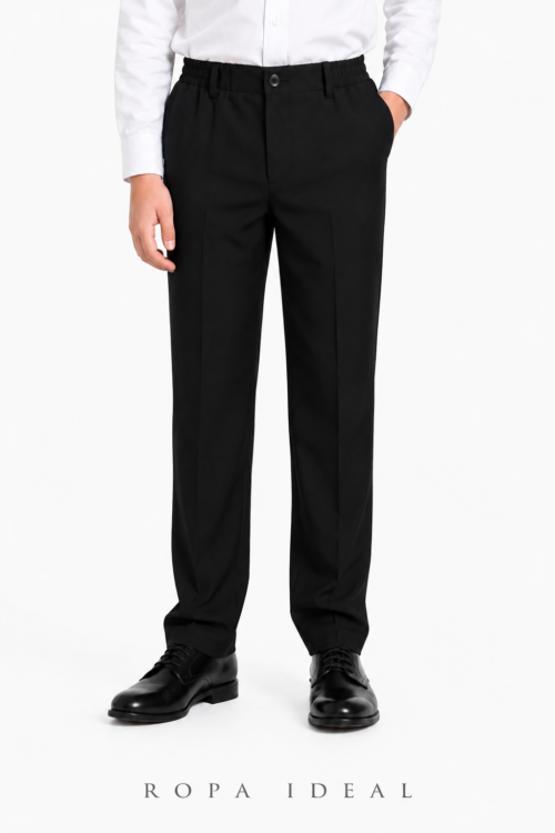 PANTALÓN DE VESTIR NEGRO PARA NIÑOS MODELO SERIE 15