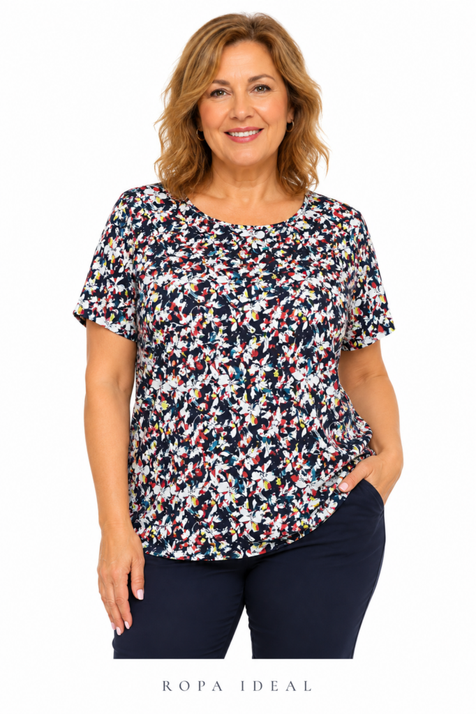 BLUSA MANGA CORTA TALLA 62