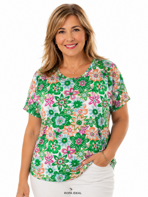 MODELO 21 BLUSA MUJER MANGA CORTA